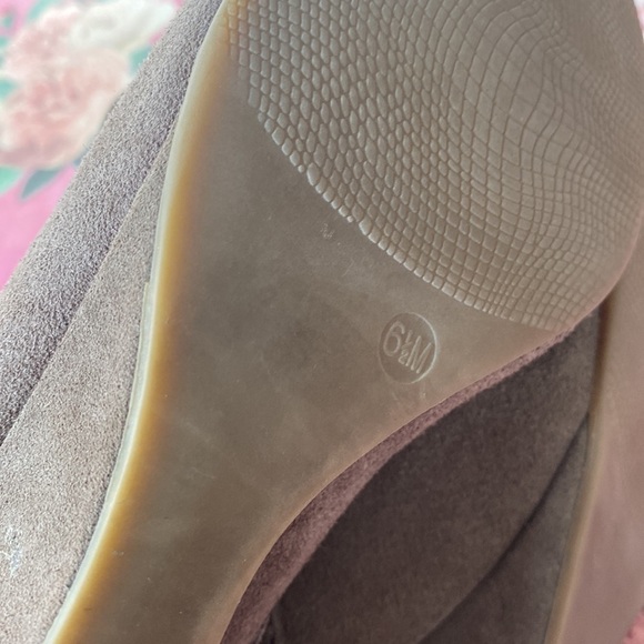 Crown vintage boots wedge suede‎ tan taupe leather 6.5 - Picture 7 of 7